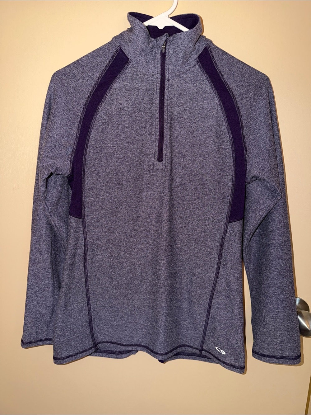 C9 by Champion Heather Purple and Dark Purple Quarter-Zip Pullover